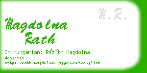 magdolna rath business card